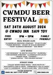 240824 Cwmdu Beer Festival